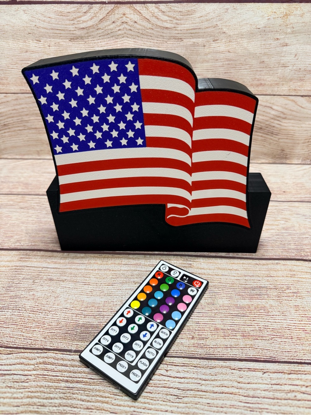 American Flag LED Light Box Multicolor with Remote